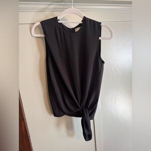 Aritzia Babaton Black Twist Tie Sleeveless Black Top Women’s XS